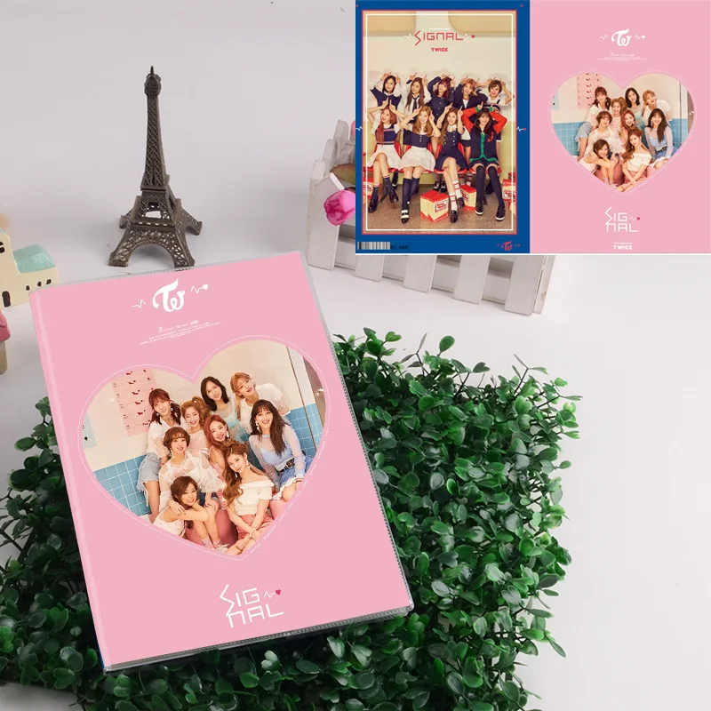 

[MYKPOP]TWICE 4th Mini Album SIGNAL A5 Notebook with Plastic Cover School stationery KPOP Fans Collection SA18062006