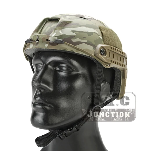 

Emerson Tactical Airsoft Fast Helmet Bump Base Jump BJ Type Combat Lightweight Modular OPS Helmet w/ Side Rail