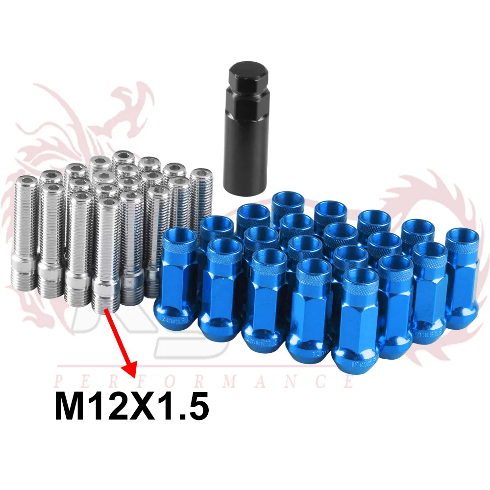 

M12*1.5 STUD CONVERSION KIT WITH 20 RACING STUDS AND 20 RACING LUG NUTS