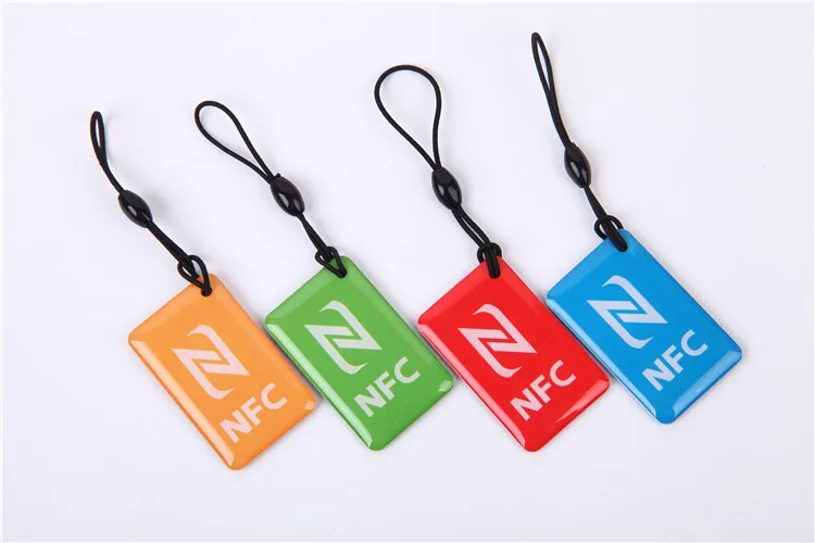 4 шт./партия) Ntag216 NFC метки ключ жетон 13,56 МГц RFID смарт-карты этикетки для всех NFC android телефон