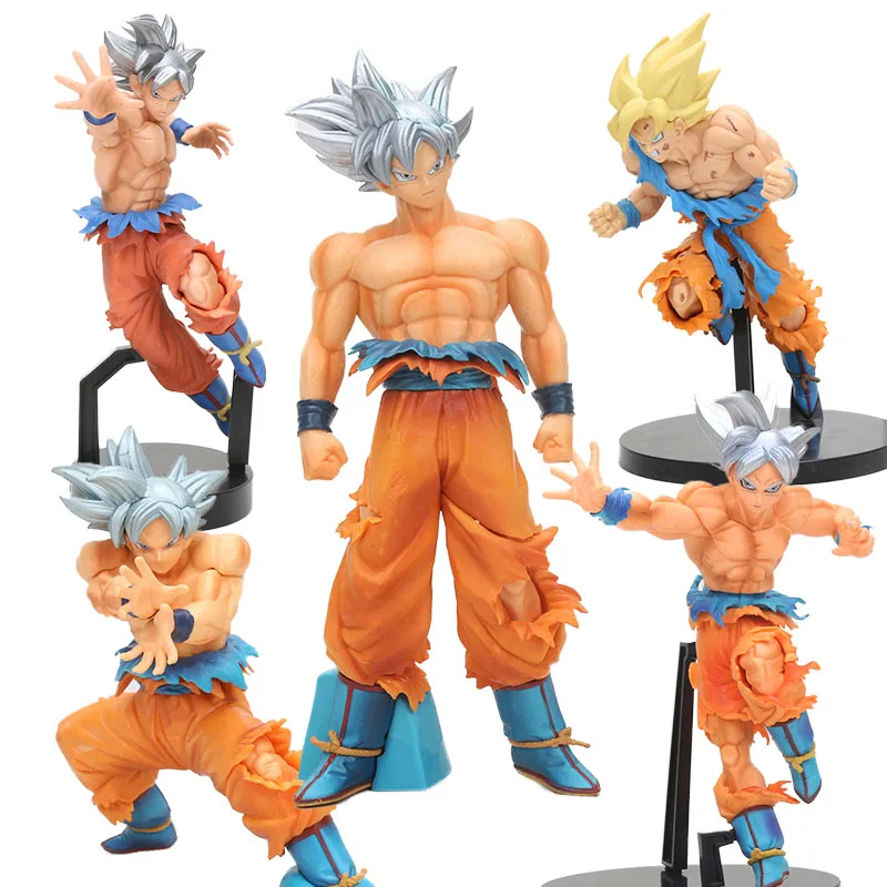 DXF dragon ball Z super sayian son Goku Ultra Instinct Goku Migatte No Gokui dragon ball серебро gokou ПВХ Фигурки игрушки