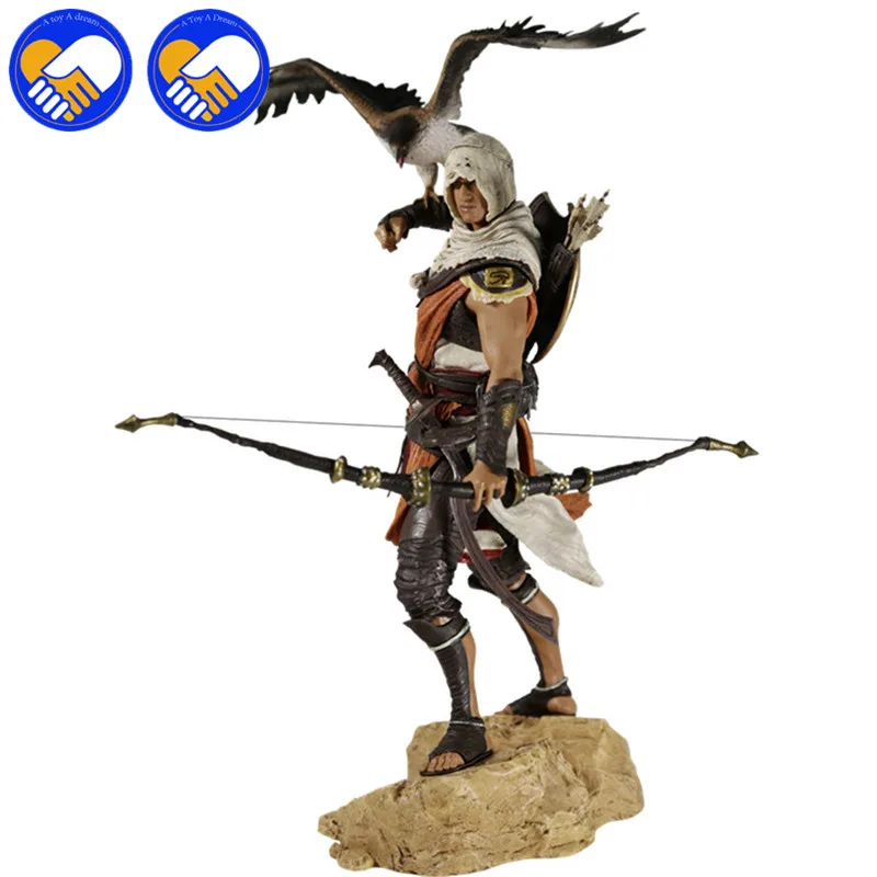 

New Arrival Origins Bayek with Falcon PVC Figure 10" Best Collection Toys