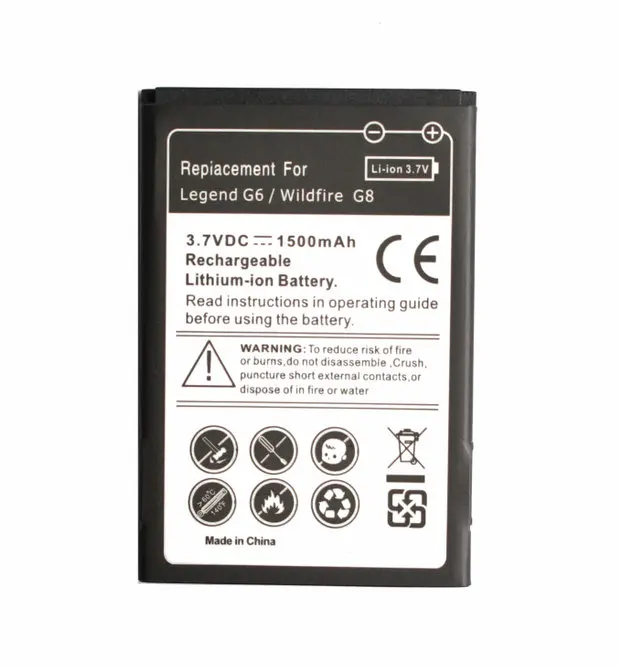 Аккумулятор Ciszean 1500 мАч BB00100 для HTC Google Legend G6 Wildfire G8 A315C A3360 A3333 A3366 A3380 A6363 A6388 T5588|battery