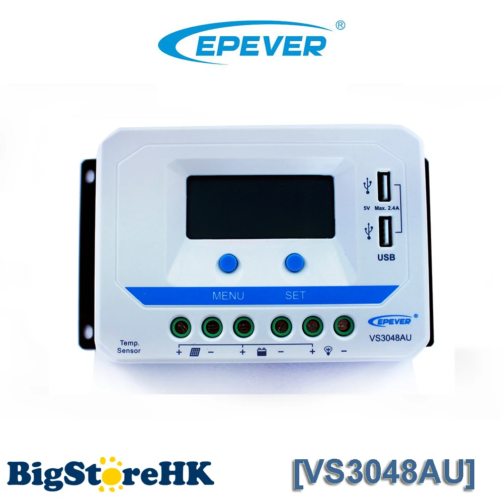 EPever VS3048AU PWM Solar Charge Controller 12V 24V 36V 48V DC Auto