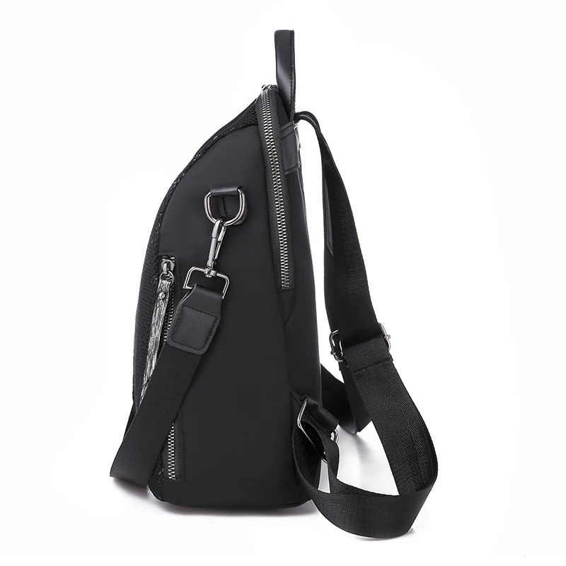  Women Nylon Waterproof Cloth Black Sequin Backpack Female 2019 New Korean Travel Backpack High Qual - 32992613142