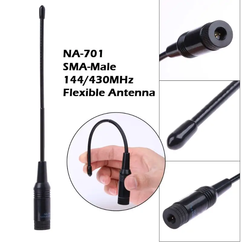 Двухдиапазонный 144/430 МГц NA-701 SMA-Male радио гибкий антенна для Yaesu 678R