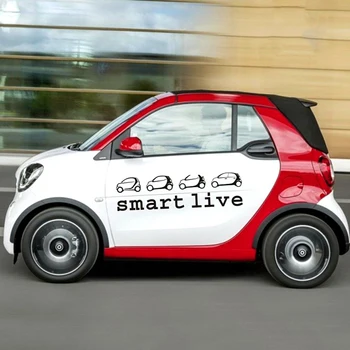 

live smart car smart live universal body sticker vinyl FOR Mercedes Smart Fortwo 453 Forfour 451 Car accessories
