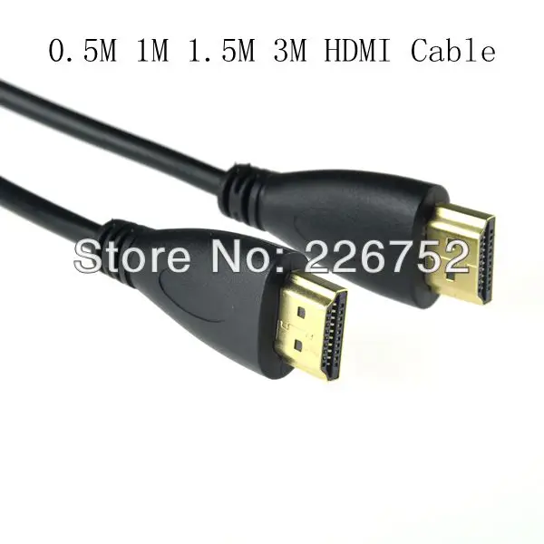 0.5M 1M 1.5M 3M HDMI Cable Male to Male Gold Plated HDMI 1.4V 1080P 3D
