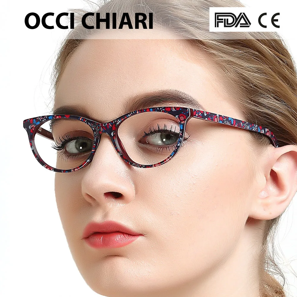 OCCI CHIARI ацетатная оправа для очков женщин Оптические прозрачные линзы с пружинной
