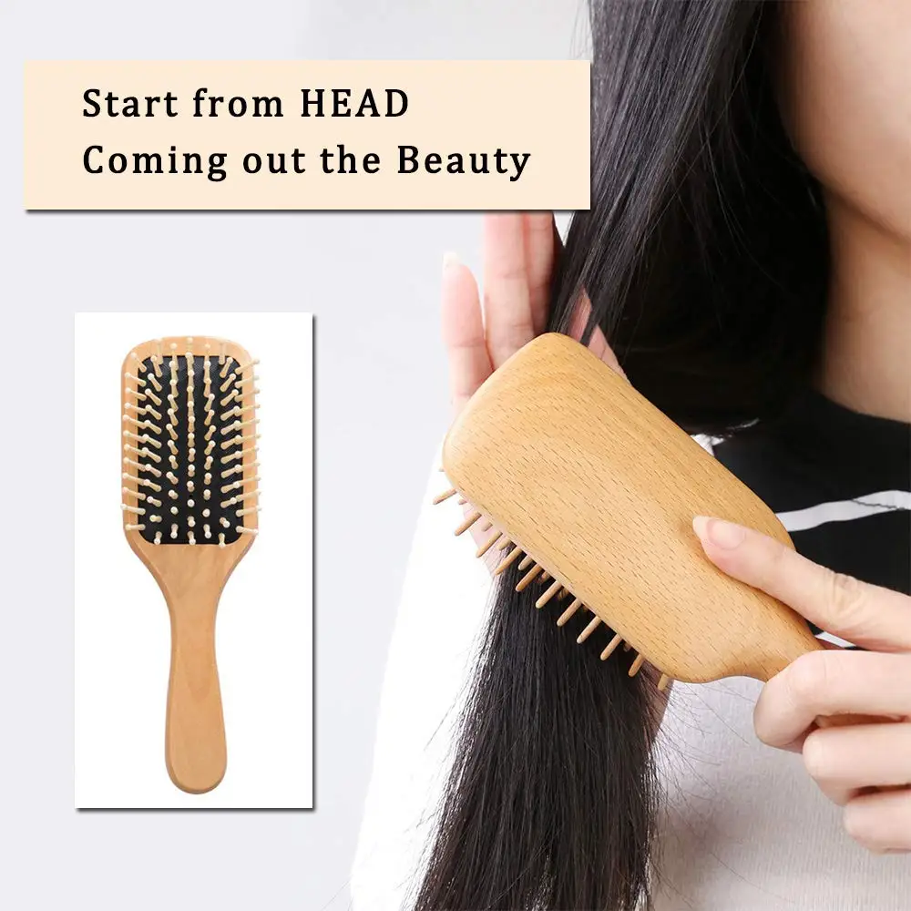 1 Come Massage Comb Paddle Brush Antistatic Hair Comb Anti Static Brushes Natural Wooden Massage Hairbrush Comb Scalp Health Car 1 Come Massage Comb Paddle Brush Antistatic Hair Comb Anti Static Brushes Natural Wooden Massage Hairbrush Comb Scalp Health Car