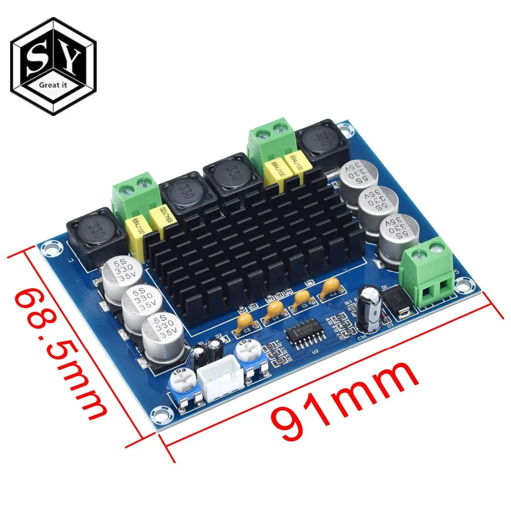 1 шт. Great IT DC 12 В 24 в 120 Вт* 2 TPA3116 D2 двухканальный цифровой усилитель мощности
