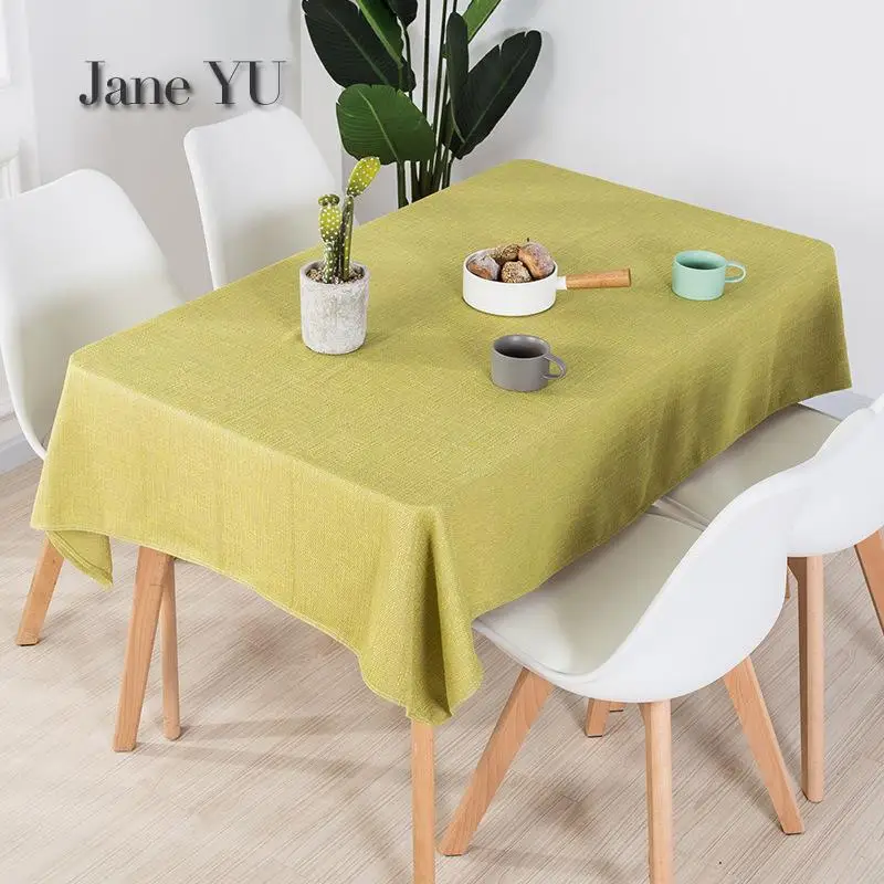 

JaneYU Scandinavian Cotton Linen Small Fresh Table Cloths Household Rectangular Tea Tablecloth Square Tablecloth Ins Style