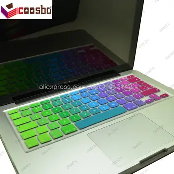 

freeship EU/UK Layout English Colorful Silicone Protection sticker Keyboard Skin for Mac Macbook Air 11" air11 inch 11.6 air