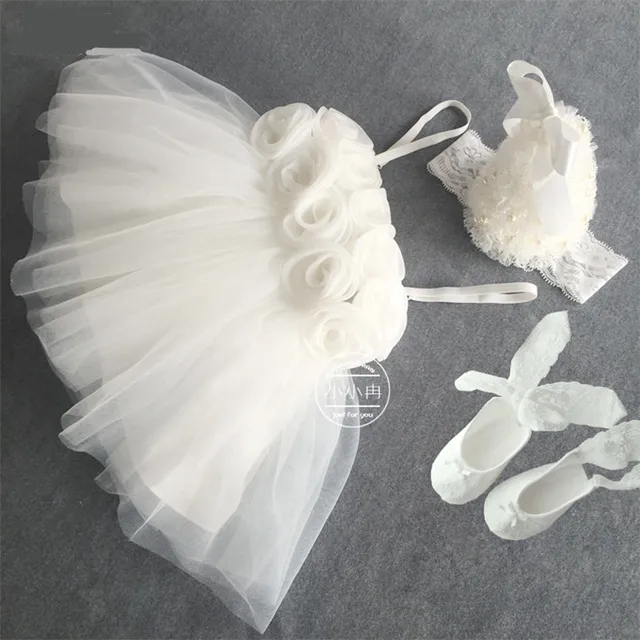 Newborn baby girls dresses clothes dress hat shoes for 0 2 years