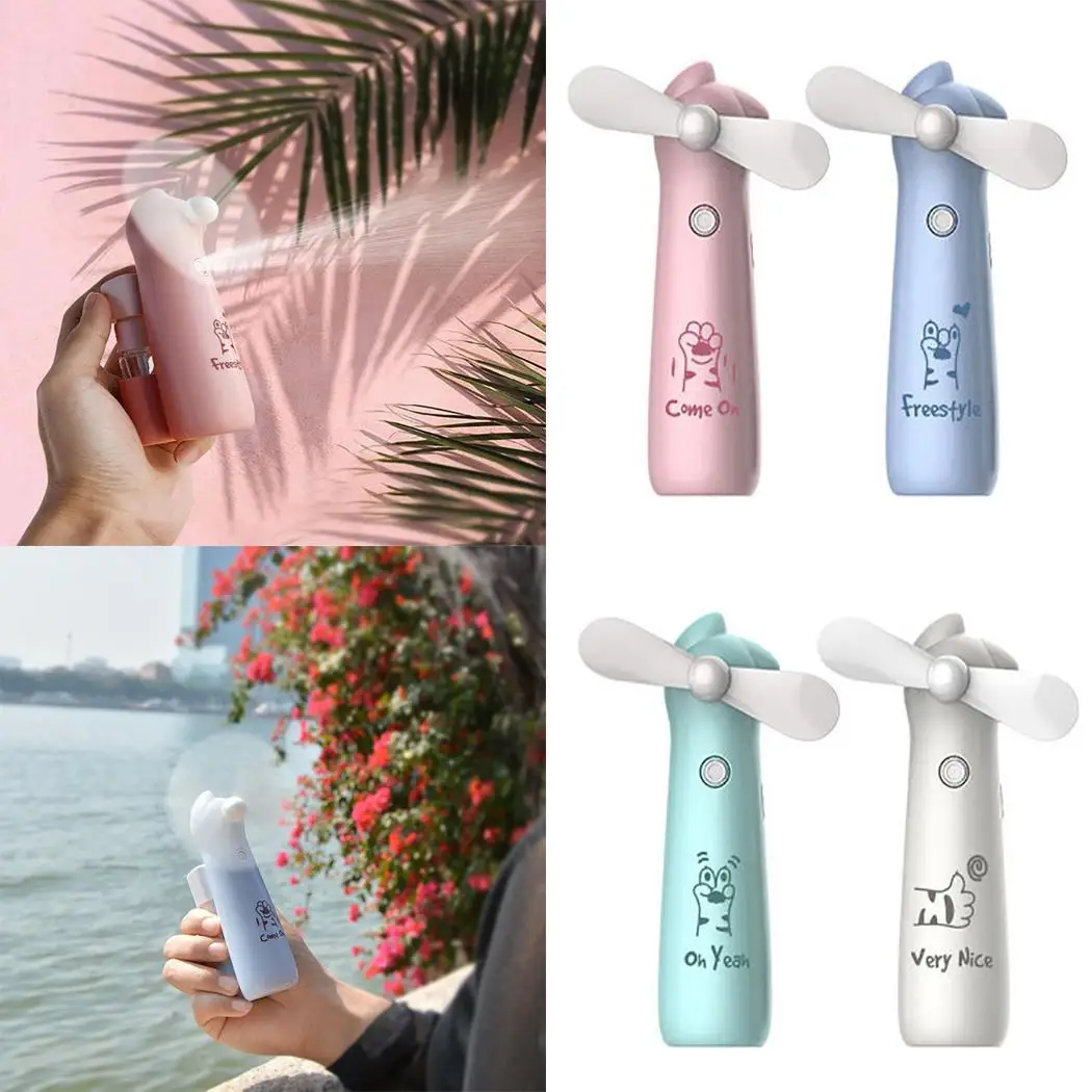

Portable Handheld Fan with Mist Water Sprayer Appliances Humidifier USB Mini Cable Electric Fan Outdoor DC5V