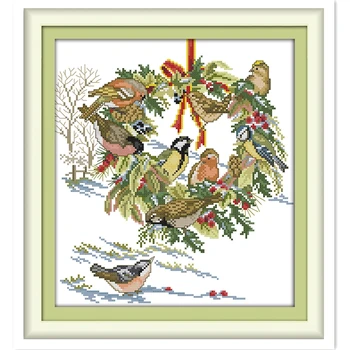 

The Wedding Birds Embroidery Cross Set DIY SET Chinese Counted Cross Stitch Pattern 11CT 14CT Printed On Canvas Home Decoration