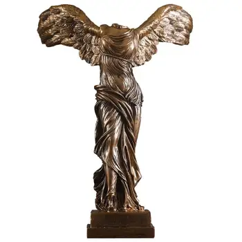 

40cm European Style Victory Statue Sculpture Resin Goddess of Victory Handicraft Home Decoration Model Studio Ornaments R901