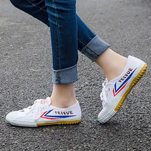 USHINE, EU27-47, белые, черные, Классические боевые искусства, TaiChi KungFu ушу, тренировочные кроссовки для бега, для детей и взрослых