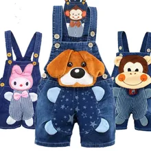 1 2 3 4T Baby Clothing Boys Girls Jeans Overalls Shorts Toddler Kids Denim Rompers Cute