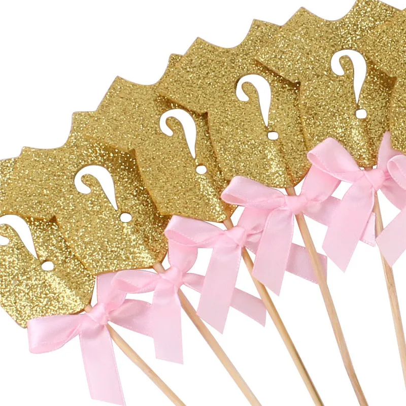 

Cute Cake Decorating Supplies composite material + bamboo stick Baby Clothes Birthday Party Dessert beauty pink&blue options