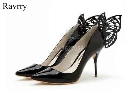 

Ravryy Colorful Butterfly-knot Shallow Pumps Elegant Pointed Toe Spring Autumn Thin High Heels