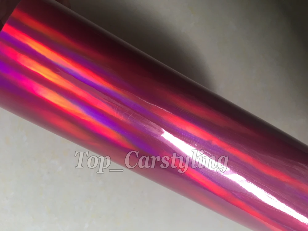 Pink holographic chrome vinyl sticker wrap sheet 3M Avery Arlon Vinyl Sticker (2)