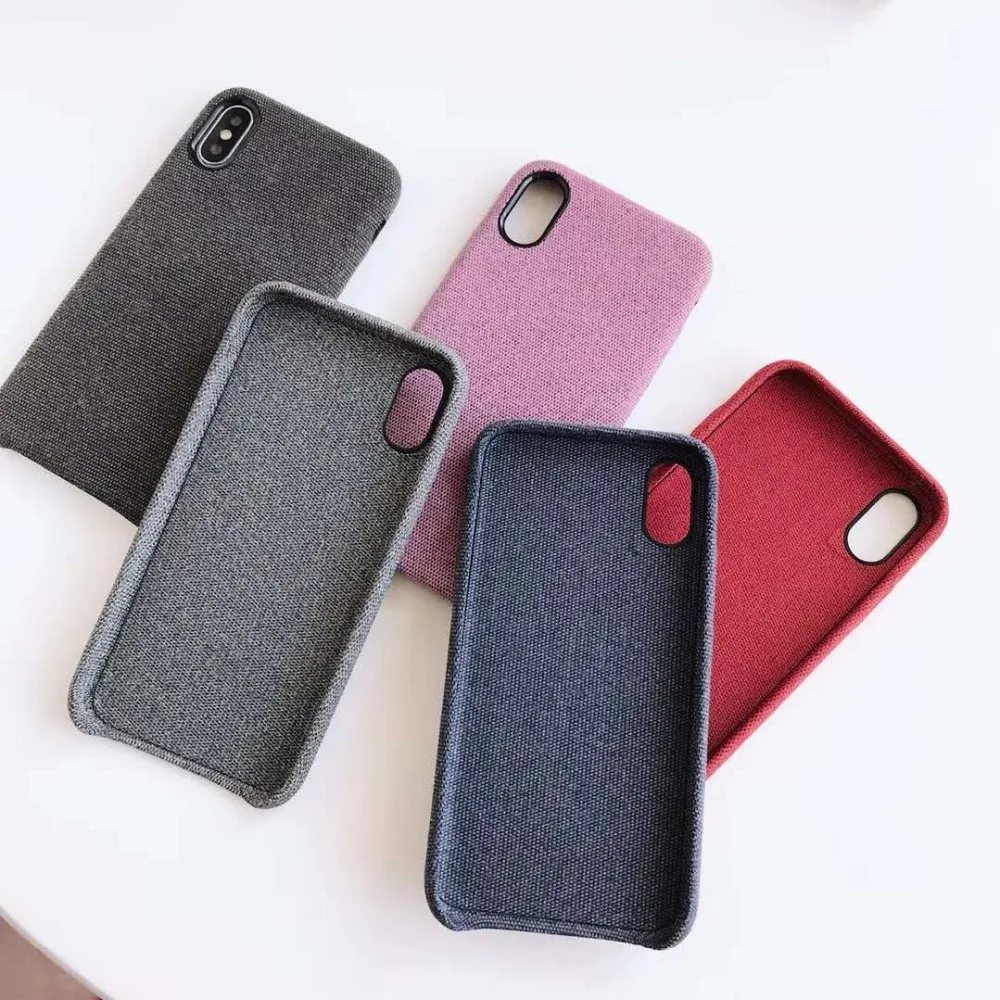 Ayeena Soft Cotton Fabric Phone Case Simple Business Tpu Case for