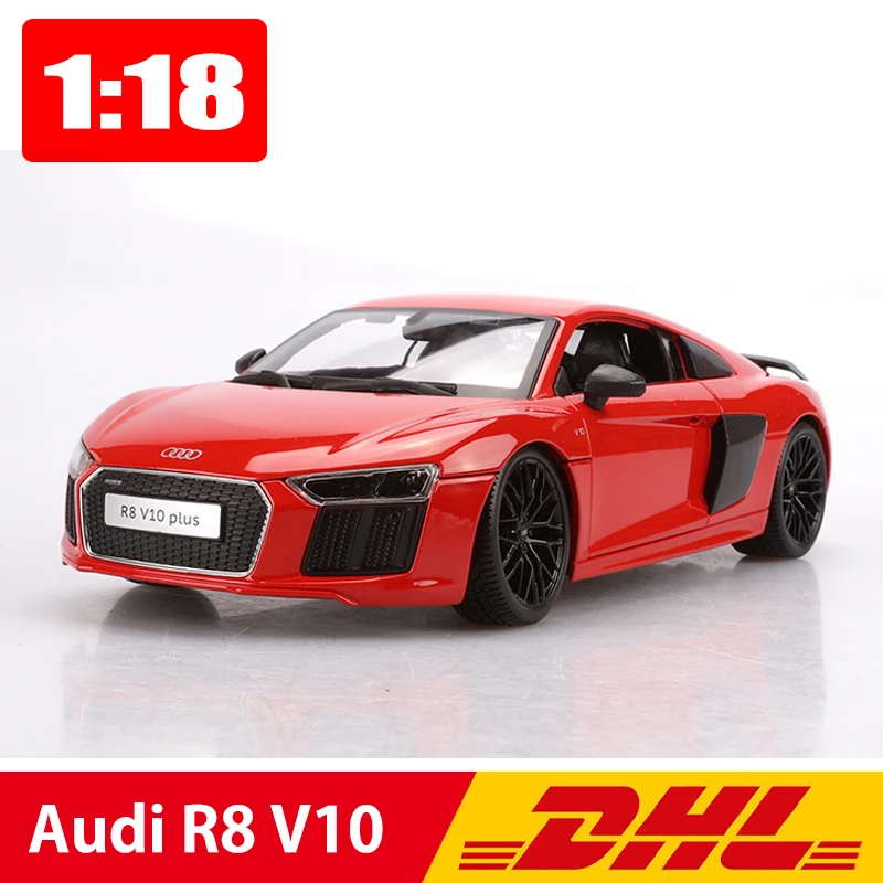 Maisto 1:18 сплав супер автомобиль R8 V10 плюс гоночный статическая модель спортивные