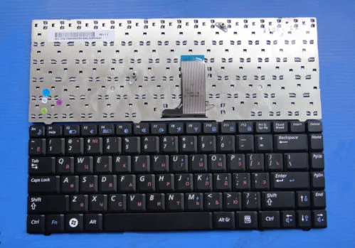 Russian RU Новая клавиатура кабель для дисплея Samsung R525 R519 NP-R519 R719 NP-R719 R618 R538 P580 R528 R530 черный - Цвет: Russian RU