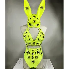 ФЛУОРЕСЦЕНТНОЕ бикини, сексуальный бюстгальтер, шорты, набор головных уборов для ночного клуба, бара, DJ, леди, певица, костюм, танцевальная команда, одежда для сцены