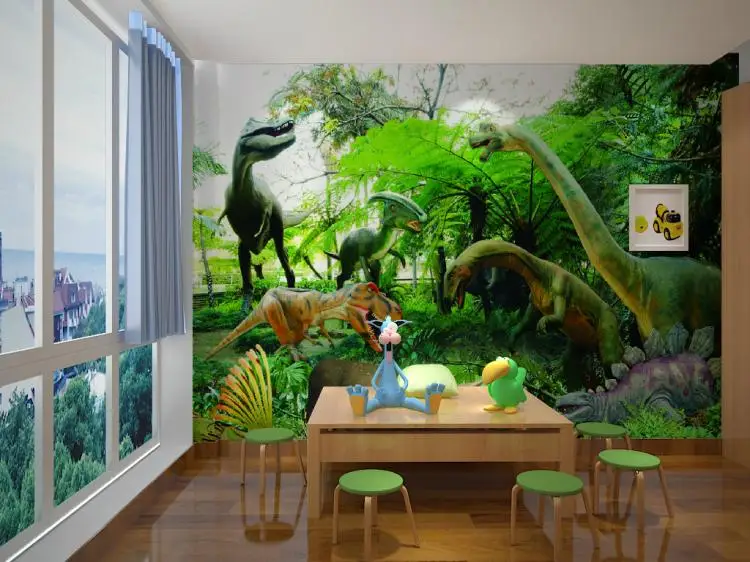 Пользовательские 3d Настенные обои для гостиной обои на заказ животные мир динозавр Королевство детская комната обои