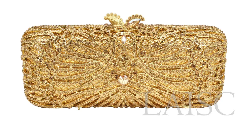 Длинные золотые клатчи женские Роскошные хрустальные сумочки для выпускного Дамская Вечерняя сумка со стразами pochette Вечерние Сумочки клатчи SC233