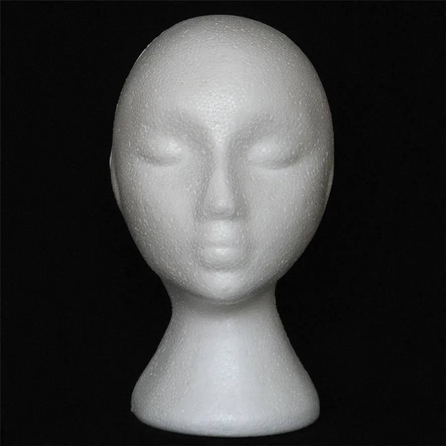 4 White Female Styrofoam Mannequin Head Bust MM-434 - Mannequin Mode