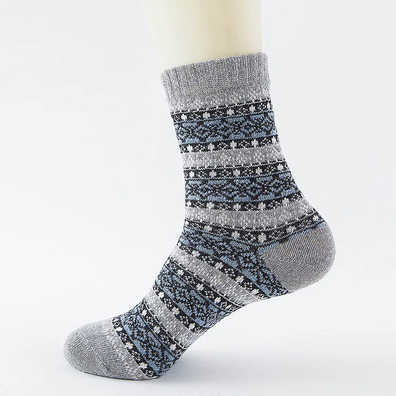 LNRRABC зимние толстые теплые Полосатые Шерстяные носки повседневные Calcetines Hombre носки деловые мужские носки - Цвет: 20