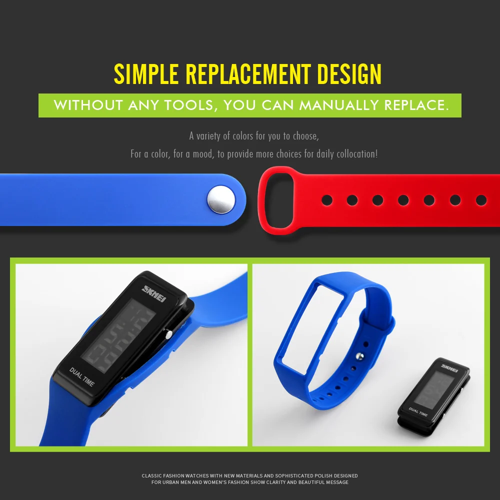 SKMEI Брендовые спортивные часы, мужские светодиодный электронные цифровые наручные часы, водонепроницаемые спортивные часы-браслет