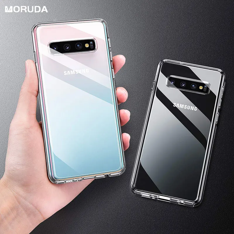 Прозрачный акрил + TPU чехол для samsung Galaxy S10 плюс S10e Жесткий ПК Очистить силиконовый