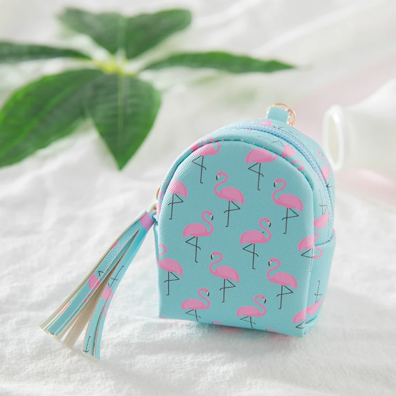 Креативный мини-рюкзак с рисунком фламинго, Дамский кошелек, детский маленький кошелек, набор ключей, подарки на день рождения для детей, свадебные подарки
