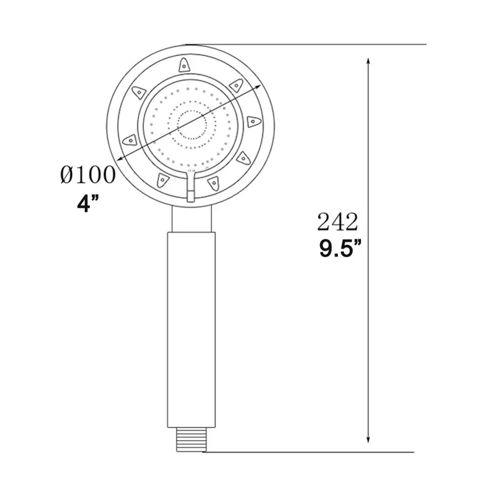 Free shipping ABS chrome water saving pressure boost handheld shower  Spa water pressure shower head Detachable can be cleaned