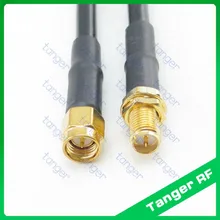 Горячая Распродажа Tanger SMA штекер к RP-SMA разъем прямой RF RG58 косичка перемычка коаксиальный кабель 3 фута 100 см Высокое качество