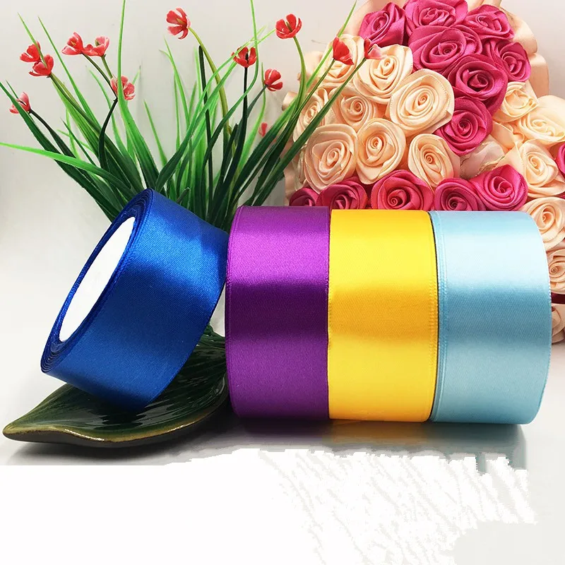4pcs 40mm ribbons for cake Gift Decoration stain ribbions for DIY Craft