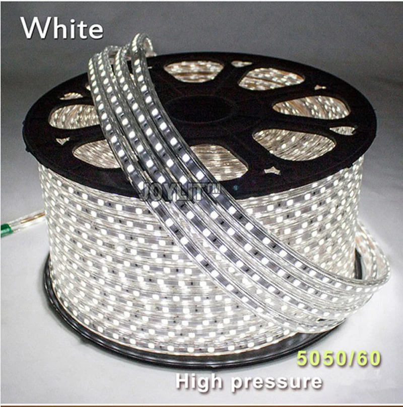 #Best 100M lot High voltage 60leds m 110V 220v smd SMD 5050 led flexible Strip plug waterproof Christmas Wedding Party Decoration