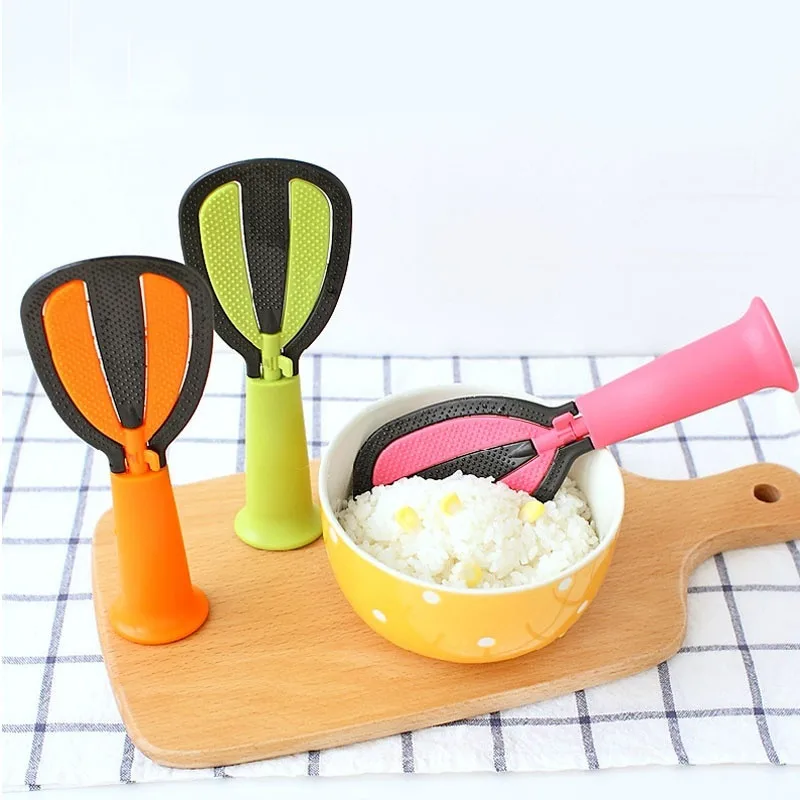 

1 Pcs Food Cooking Spoon Multifunction Salad Mix Practical Vertical Non-Stick Spoon Egg Whisk Home Utensil Kitchen Gadgets