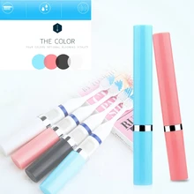 Kemei переносная электрическая зубная щетка уход за полостью рта Глубокая очистка батареи щетка питания 3 головки