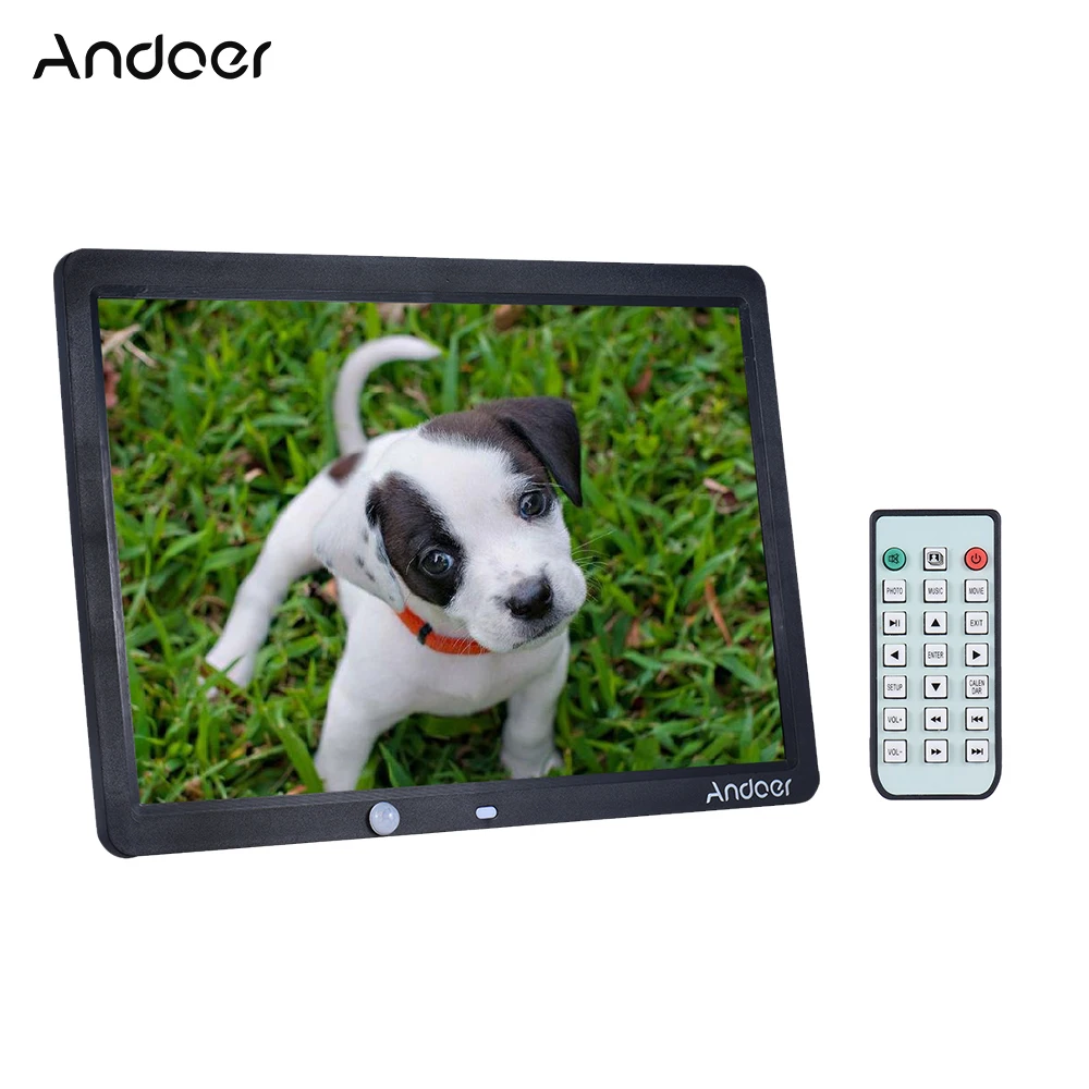 Andoer 15" Large Screen LED Digital Photo Frame Album Wall Mountable