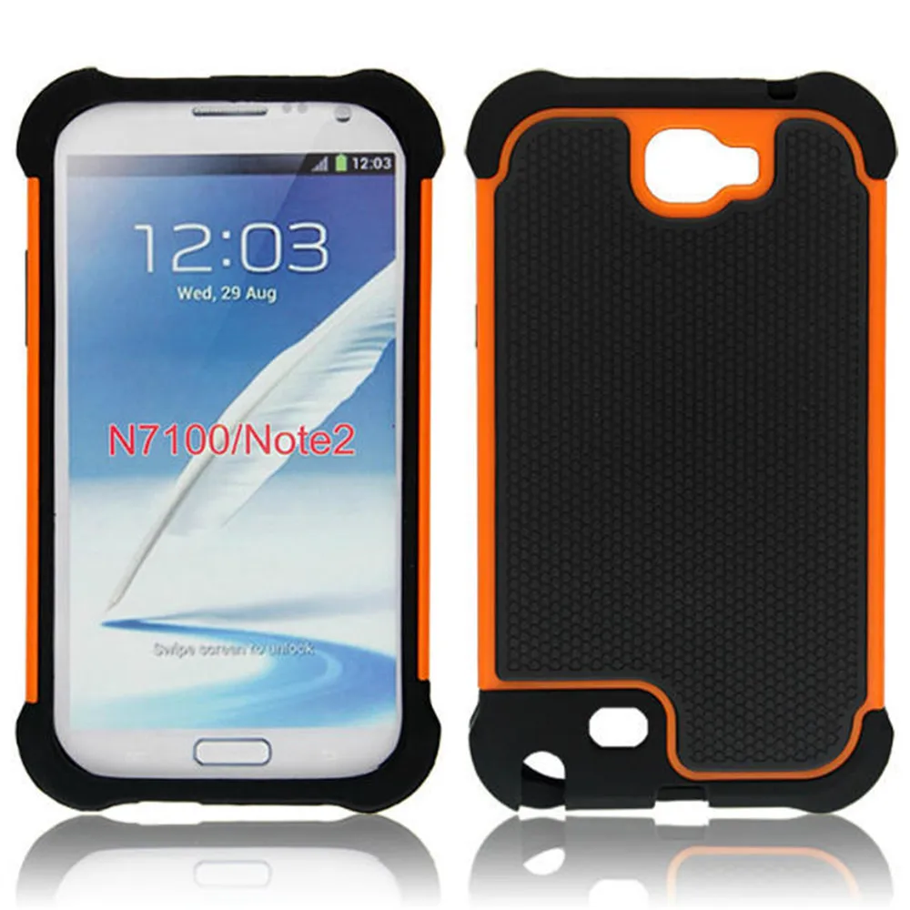 Note2 Ball Grain Heavy Duty Plastic Case Shockproof Cover For Samsung Galaxy Note 2 II N7100