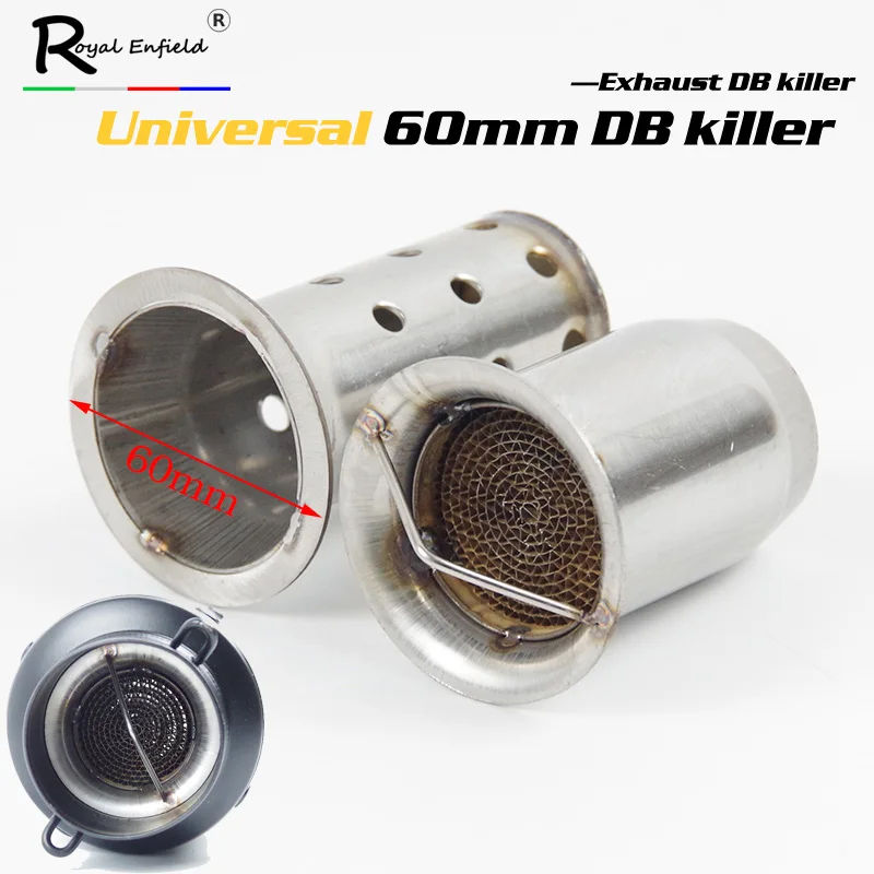 

60mm diameter Motorcycle Exhaust Muffler Adjustable catalyst DB Killer Silencer Noise Sound Eliminator 60mm DB killer silencer