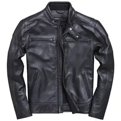 2019 черный для мужчин толстые теплые мотоциклетные кожаная куртка плюс размеры 5XL русский зимнее, зауженное байкер кожаные пальто