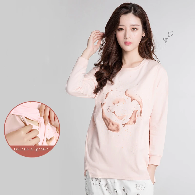 Autumn Winter Maternity Nursing Clothing Suit Clothes For Pregnant Women (9)