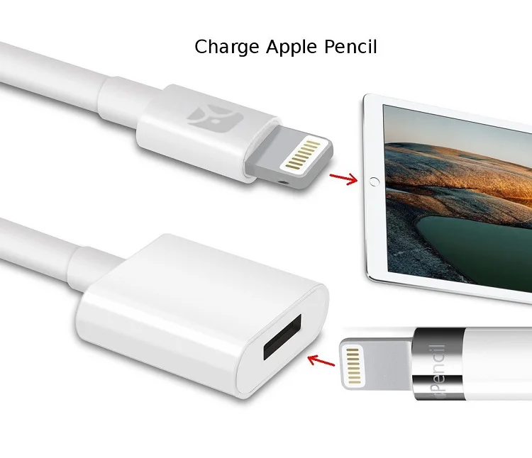 Meenova Lightning мм, удлиняющий кабель, для iPhone; передавать видео, данных, аудио через мужского и женского пола 8-контактный кабель, зарядка для карандаша Apple Pencil 2 м
