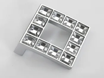 

Lot of 10 K9 Crystal Glass Furniture Knobs Cabinet Door Handle (Sizes: 48mm*48mm)